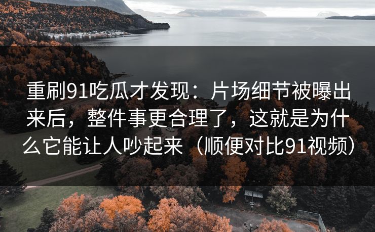 重刷91吃瓜才发现：片场细节被曝出来后，整件事更合理了，这就是为什么它能让人吵起来（顺便对比91视频）
