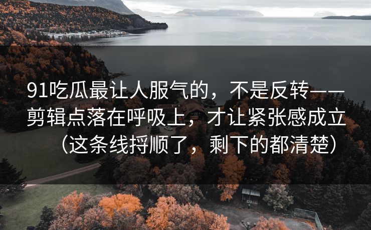 91吃瓜最让人服气的，不是反转——剪辑点落在呼吸上，才让紧张感成立（这条线捋顺了，剩下的都清楚）