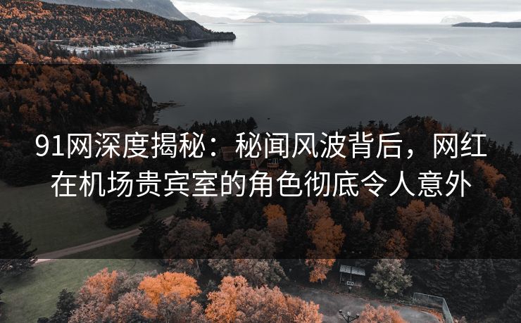 91网深度揭秘:秘闻风波背后,网红在机场贵宾室的角色彻底令人意外 91网深度揭秘:秘闻风波背后,网红在机场贵宾室的角色彻底令人意外